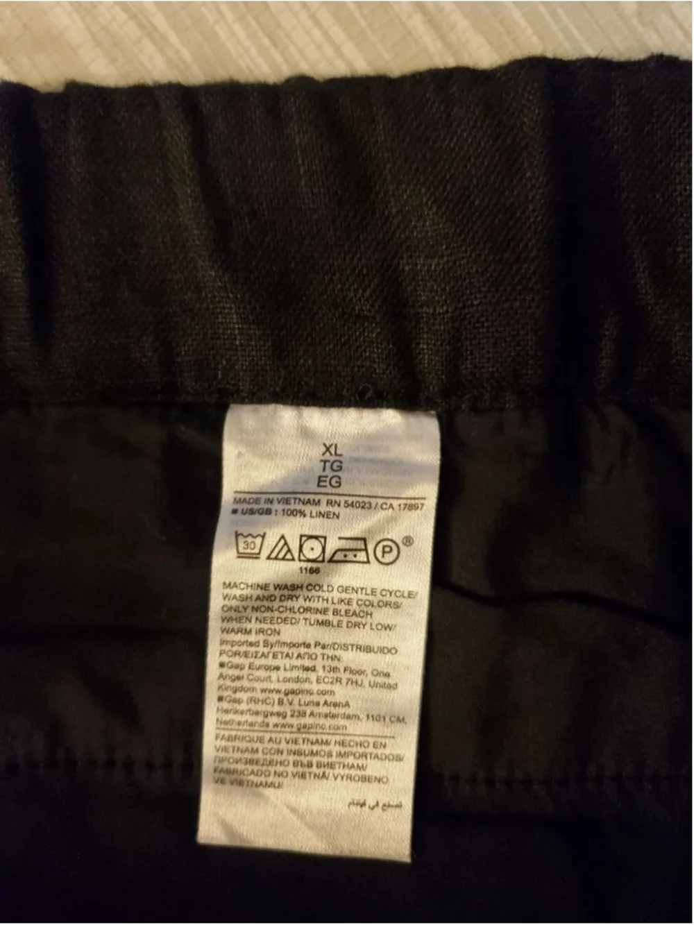 Banana Republic Everyday Wide Leg 100% Linen Pants Black XL NWT $140